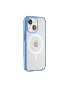 Devia Guardian Series for iPhone 15 Magnetic Shockproof Case (6.1) Clear With Blue EdgeÂ 