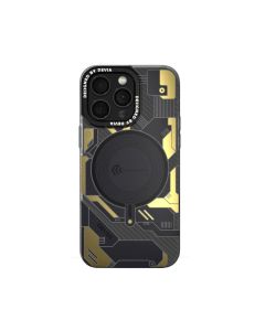 Devia Mecha Series Original Design for iPhone 15 Pro Max Magnetic Case  (6.7) - Black*Gold