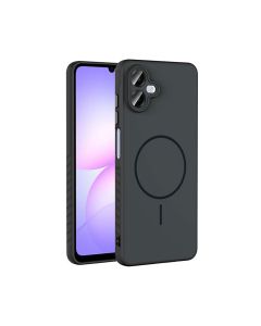 Back Cover For Samsung Galaxy A07 Case with Camera Protection MagSafe - Black