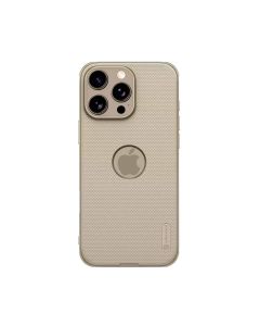 نيليكن جراب ظهر Super Frosted Shield برو لهاتف ايفون 16 برو ماكس مع شعار Cutout - ذهبي