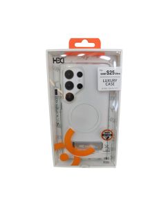 HDD Cover For Samsung S25 Ultra With Silver Stand And Magsafe - Transparent
