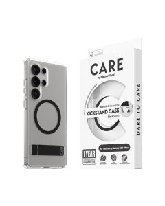 HDD جراب لهاتف سامسونج S25 ألترا مع حامل رمادي و Magsafe - شفاف