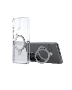 Devia Clean Series Magnetic Shockproof Case For Samsung S26 Ultra - Transparent With Silver