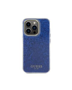 Guess IML Case with Faceted Mirror Disco Pattern for iPhone 15 Pro Max - Purple