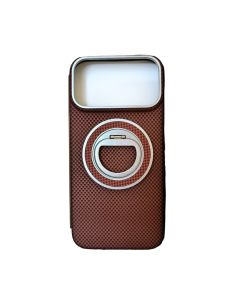 Face Design Back Cover With Magnetic Stand Rotates 360 For iPhone 17 Pro Max - Red