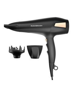Rush Brush  Hair Styler Dryer D2 Pro - Black - 1117