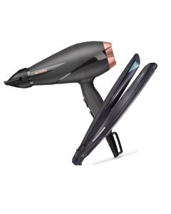 Babyliss Hair Dryer 2100W - Black - 6709D + Babyliss Wet and Dry Slim Hair Straightener - ST327E