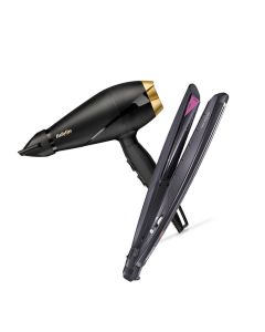 Babyliss Power Pro Hair Dryer 2000W 6704E + Babyliss Wet and Dry Slim Hair Straightener - ST326E