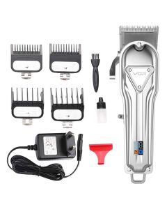 VGR Electric shaving machine for hair shaving and beard stairs - counter - LCD screen - Silver - V-140