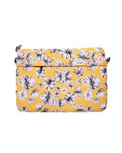 Dawenha Laptop Sleeve Soft Fabric LPT18 -  White Flowers