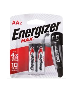 Energizer 2 AA Max Batteries 1.5 Volts E91-BP2