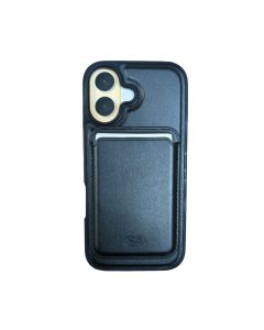 HDD Leather Cover For iPhone 17 With Pocket And Magsafe - Black