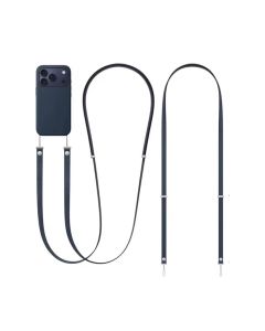 Magnetic Crossbody Strap For iPhone 17/Pro/Max/Air Cases With Dual Lanyard Holes - Dark Blue
