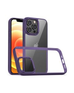 Magic Mask Q- series Back Cover For iPhone 14 Pro Max with - Purple Edge