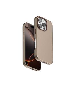 HDD Dividing Leather Cover For iPhone 15 Pro Max With Magsafe - Desert Titanium