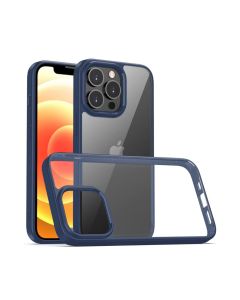 Magic Mask Q- Series Back Cover for iPhone 15 Pro Max - Dark Blue Edge