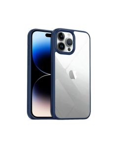 Magic Mask Back Cover for iPhone 15 Pro - Dark Blue Edge