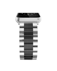 Stainless Steel Metal Replacement Strap Band For Apple Watch  42mm / 44mm / 45mm - Sliver * Black