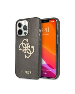 Guess For iPhone 13 Pro GUHCP13LPCUGL4GBK TPU Full Glitter Cases 4G Logo - Black