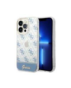 Guess for iPhone 15 Plus & 14 Plus 4G Electro Script Hard Case - Blue