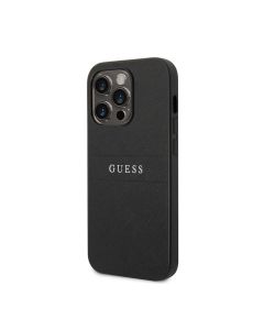 Guess for iPhone 14 PU Saffiano Hard Case - Black