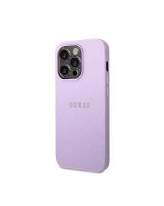 Guess for iPhone 14 Pro PU Saffiano Hard Case - Purple