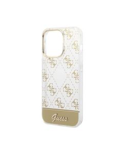 Guess for iPhone 14 4G Electro Script Hard Case - Gold