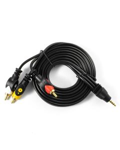 توبى 3RCA - dc3.5 كبل صوت وفيديو AUX مدخل إلى 3 مداخل RCA طوله 1.8 متر