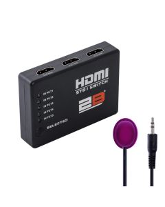 توبى سويتش HDMI من 5 منافذ الي منفذ مع ريموت - أسود