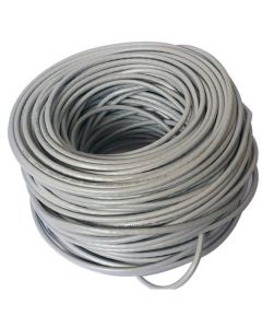 E-train (DC120) - Lan Cable Cat and for 100m Gray 0.38mm, 4CCS+4CCA - 305 Meter