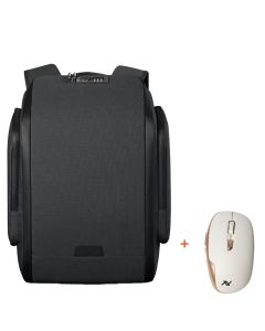 L'avvento (BG146) Anti-theft Laptop Backpack, Made by High Quality Polyester With Zipper Puller fits up to 15.6" Digital Lock + Free mouse - Black