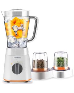 Kenwood Blender with 2 Mills - 500 Watt - 1.5 Liter - White - BLP15.360WH