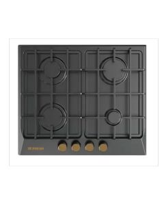 Fresh Built-in Hob 4 Gas Burners Cast Iron Full Safety 60 cm - Black- HAFR60CMBC1 - 9860