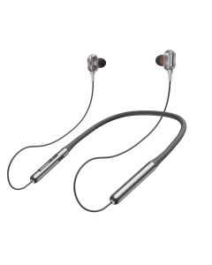 L'AVVENTO (HP65S) Neckband Dual Drive Bluetooth Wireless Earphones Waterproof - Silver