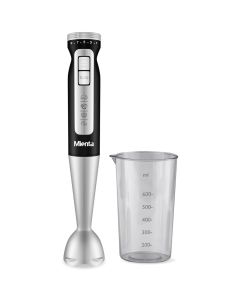Mienta Immersion Blender Multiple Speeds - Stainless Steel Arm and Blades - Black - HB111338A - TURBO