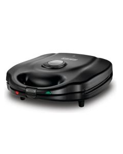 Black & Decker Sandwich & Waffle Maker 1400 W 3in1 4 Slice 180° Flat Grill - Black