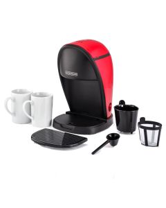 Black & Decker Coffee Maker Machine With Water Tank 250 ml 450 W - Red*Black - DCM48-B5