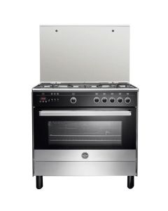 La Germania Freestanding Cooker 90 x 60 cm 5 Gas Burners - Stainless x Black - 9M10G4A1X4AWW