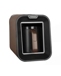 Tornado Automatic Turkish Coffee Maker 735 Watt - 330ml  Water Tank - Brown * Black - TCME-100S-PRO