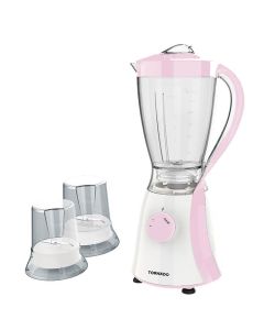 Tornado Electric Blender 600W - 1.5 Liter - 2 Mills - ROSE - TB-600/2-ROSE