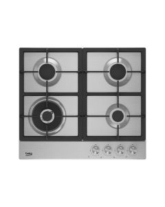 Beko Built-in Gas Hob 60CM 4 Burners - Silver - HIAW  64225 SX