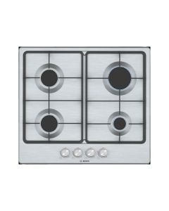 Bosch Cooker Gas Hob 60 cm 4 Burners Series 4 - Stainless Steel - PGP6B5O62Q