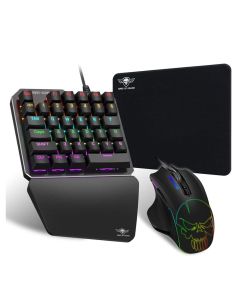 Spirit Of Gamer XG700 Adapter Combo RGB Keyboard + Mouse - Keyboard Mechanical Single Hand – Mouse 7 Buttons