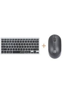 Manhattan Ultra Slim Dual-Mode Wireless Keyboard + Manhattan Performance III Wireless Optical USB Mouse