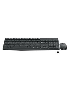 Logitech MK235 Wireless Keyboard and Mouse - Black