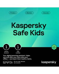 كاسبرسكي Safe Kids مجموعة تطبيقات الامن عبر الانترنت سنه واحده 1 مستخدم Base Download Pack - موديل KL1962IDAFS