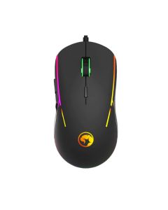 Marvo Gaming Mouse G924 High-precision 10,000 DPI Optical Ambidextrous Ergonomic Design with 6 Different Lighting Modes - Black