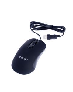 E-train (MO662) Wired Mouse 1000-1600 DPI with Switchable Button - Black