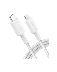 Anker 322 USB-C to Lightning Cable 6ft Braided A81B6H21 - White