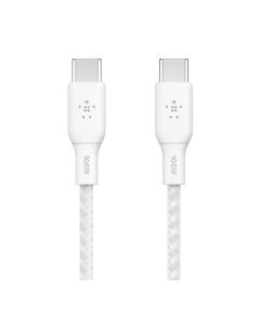Belkin USB-C to USB-C Braided Cable PD 100W - 2M - White